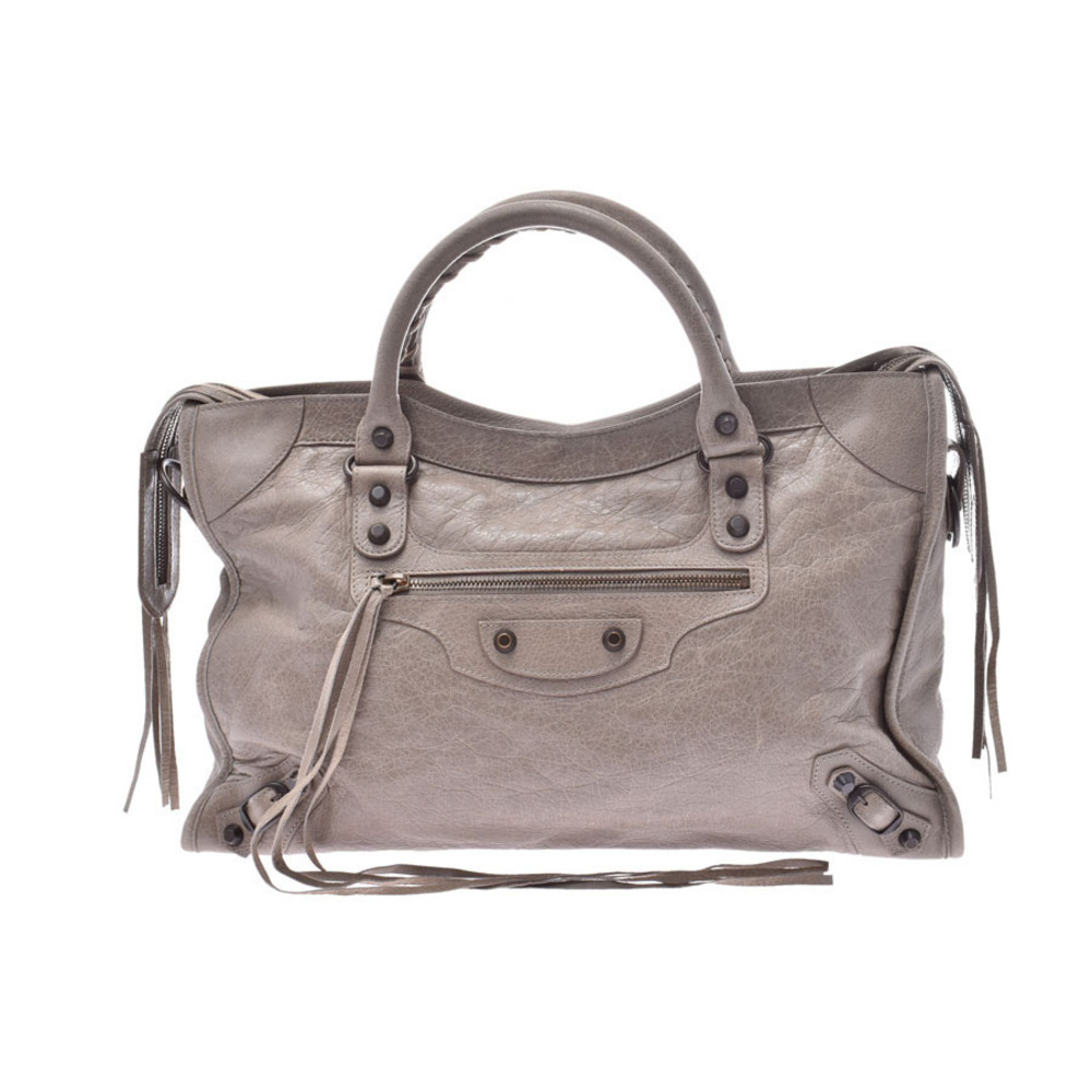 Balenciaga The City Grey Lambskin Bag Strap